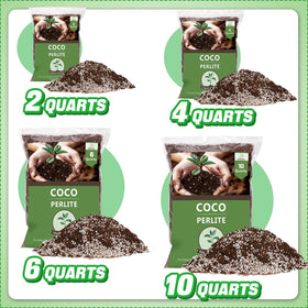10-quart Bigmeta Coco Coir Perlite Mix volume for home gardens.