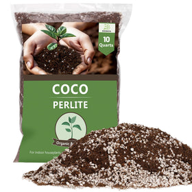 Bigmeta Coco Coir Perlite Mix packaging for eco-friendly indoor gardening.