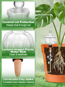 Bigmeta terracotta spike promotes slow, even water release for healthy growth.