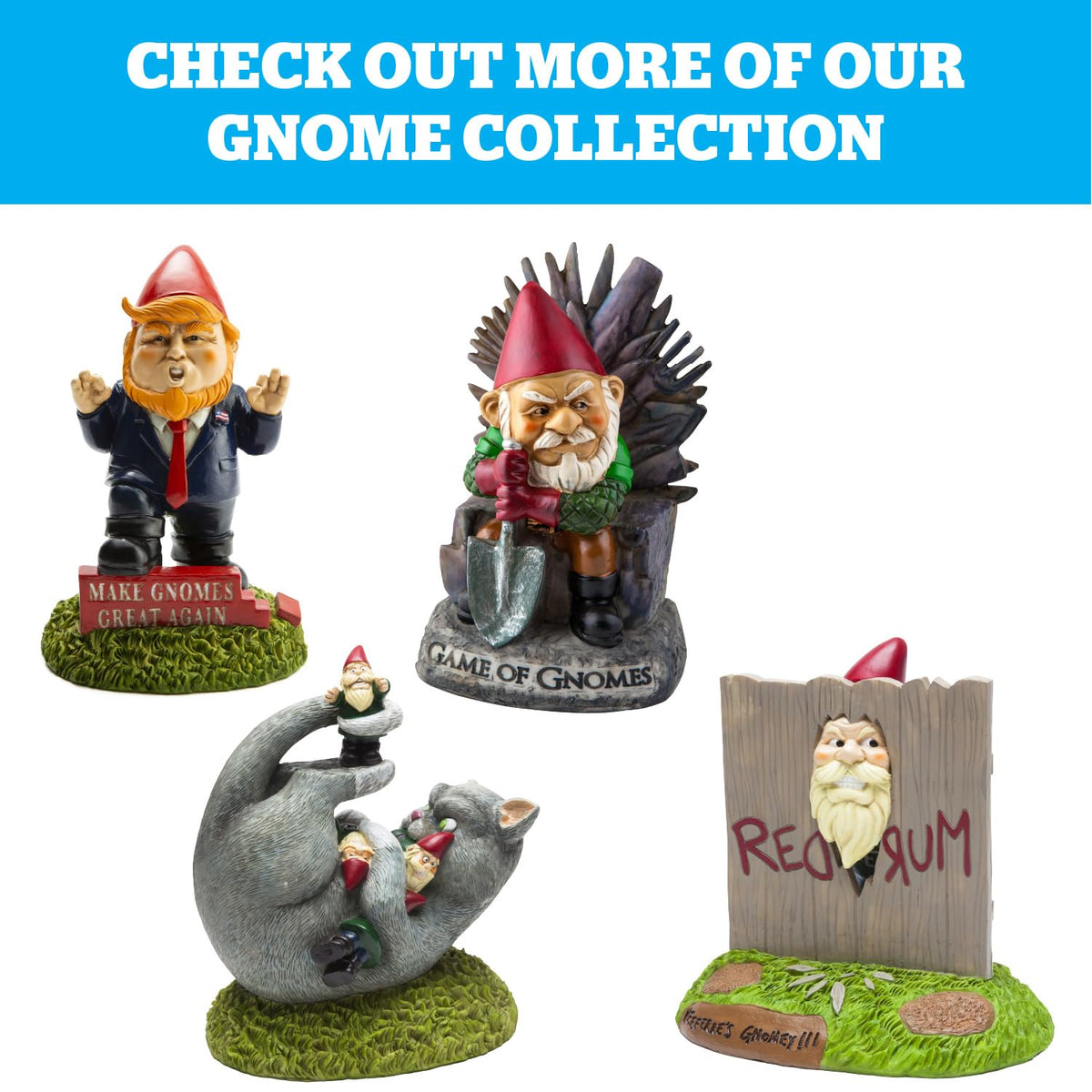 BigMouth Inc collectors' item garden gnome statue, adds collectible charm to your yard.