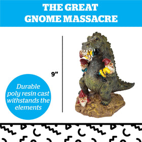 BigMouth Inc garden gnome statue detail paint, showcasing bold monster art.