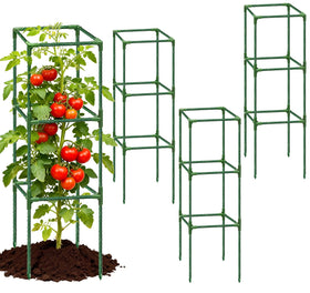 BIGNEWWANG tomato cages with no-tools assembly for quick garden setup.