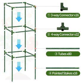 BIGNEWWANG tomato stakes height adjustment supports taller growth.