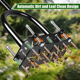 Bigwish 16 sharp metal spikes penetrate soil for efficient aeration.