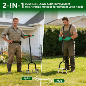 Bigwish 2-in-1 lawn aerator plug core head for deep core aeration.