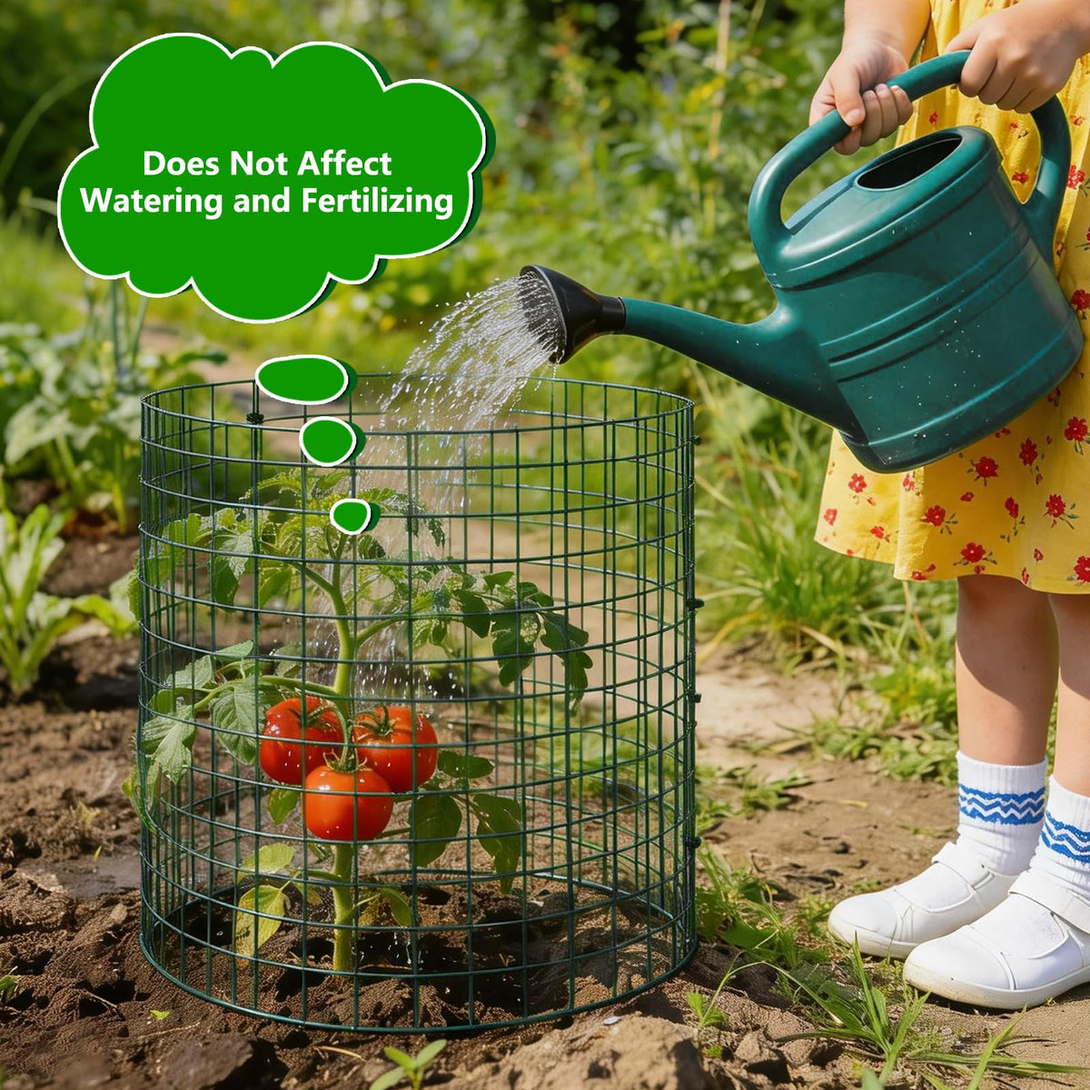 Bigwish zip ties used to assemble plant cages quickly and tool-free