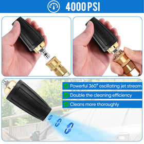 Bihijua nozzle handles hot or cold water for year-round tasks