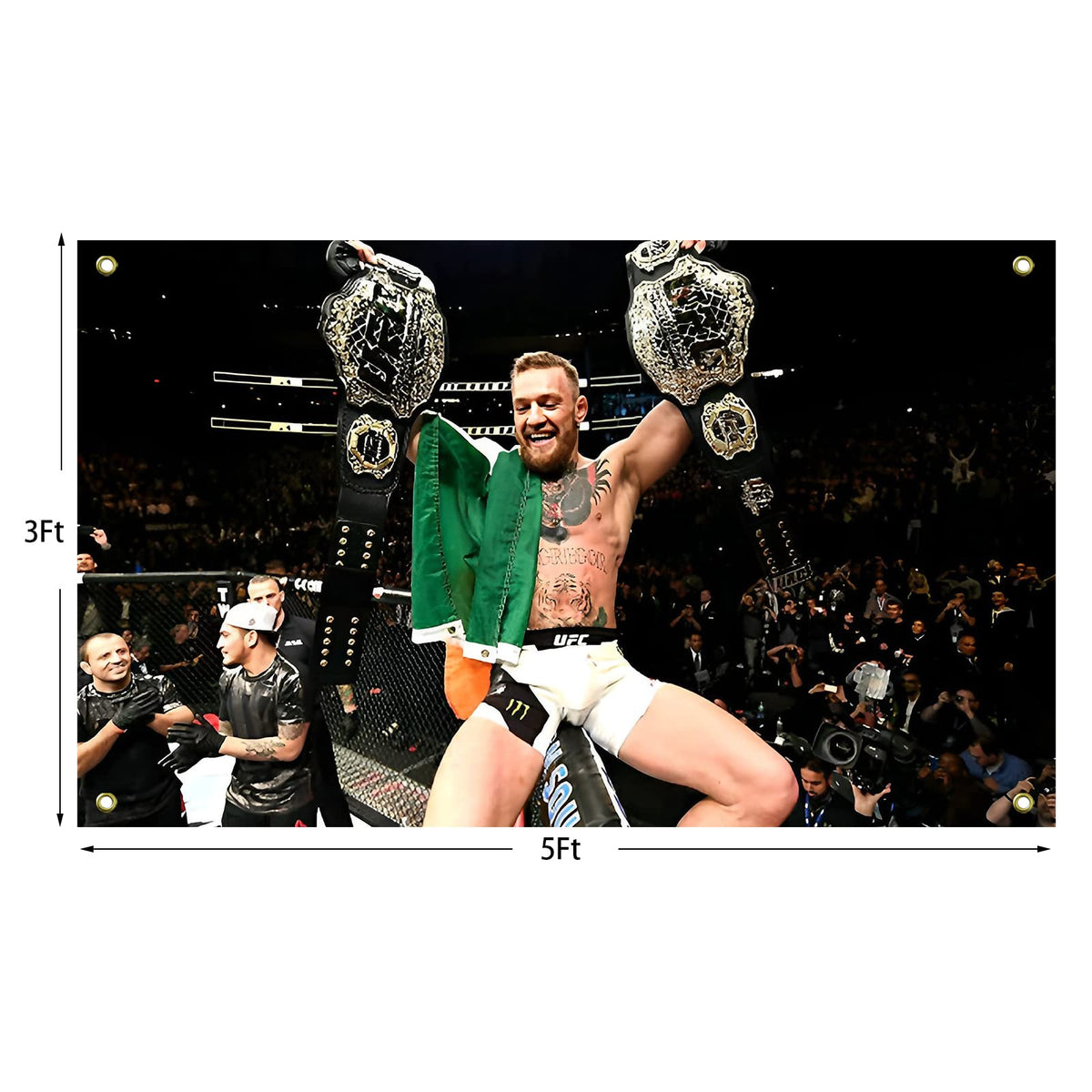 BIiaiue Conor McGregor flag designed for outdoor use with weather resistance.