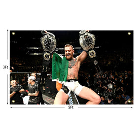 BIiaiue Conor McGregor flag designed for outdoor use with weather resistance.