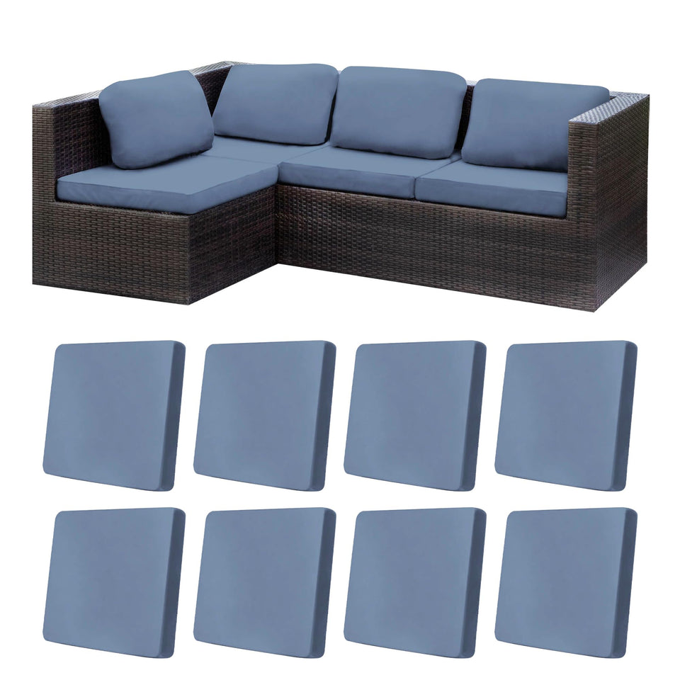 BIETYONE grey blue stretch patio cushion cover protects cushions from wear