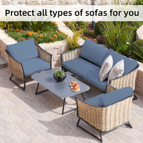 BIETYONE 8pc cushion covers adapt to different cushion sizes with elasticity