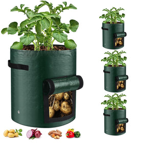 BIJOKETTEN 10 Gal grow bag with viewing window for easy root checks.