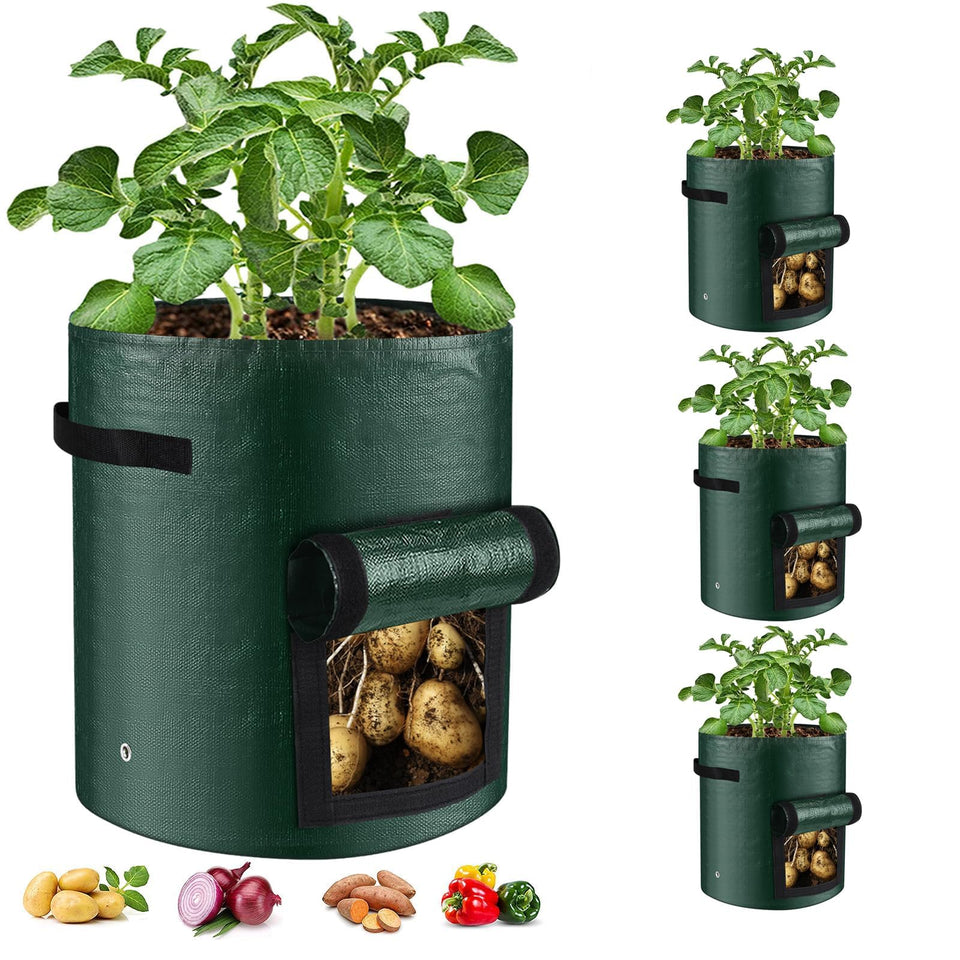 BIJOKETTEN 10 Gal grow bag with viewing window for easy root checks.