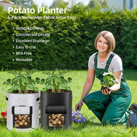 BIJOKETTEN black and grey planter set blends with any space.