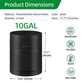 BIJOKETTEN heavy-duty fabric grow bag close-up showing breathable material for healthy roots.