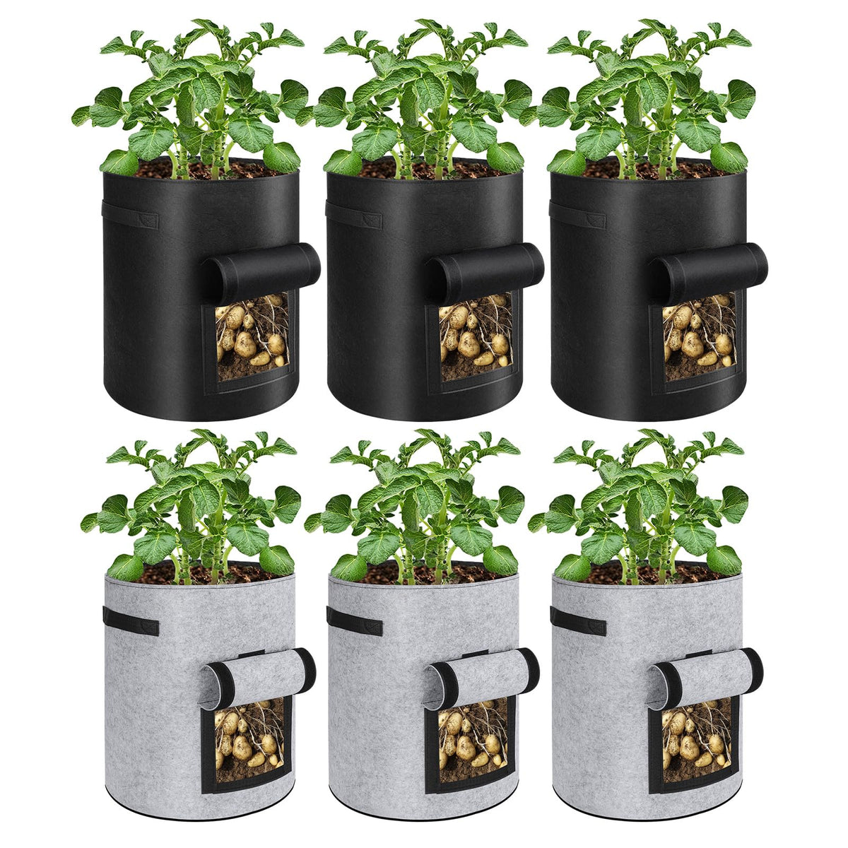 BIJOKETTEN potato grow bag with flap window for easy harvest and monitoring.