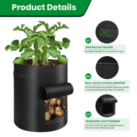 BIJOKETTEN grow bag with reinforced handles for easy moving