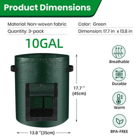 BIJOKETTEN bag features side ventilation holes for root air circulation.