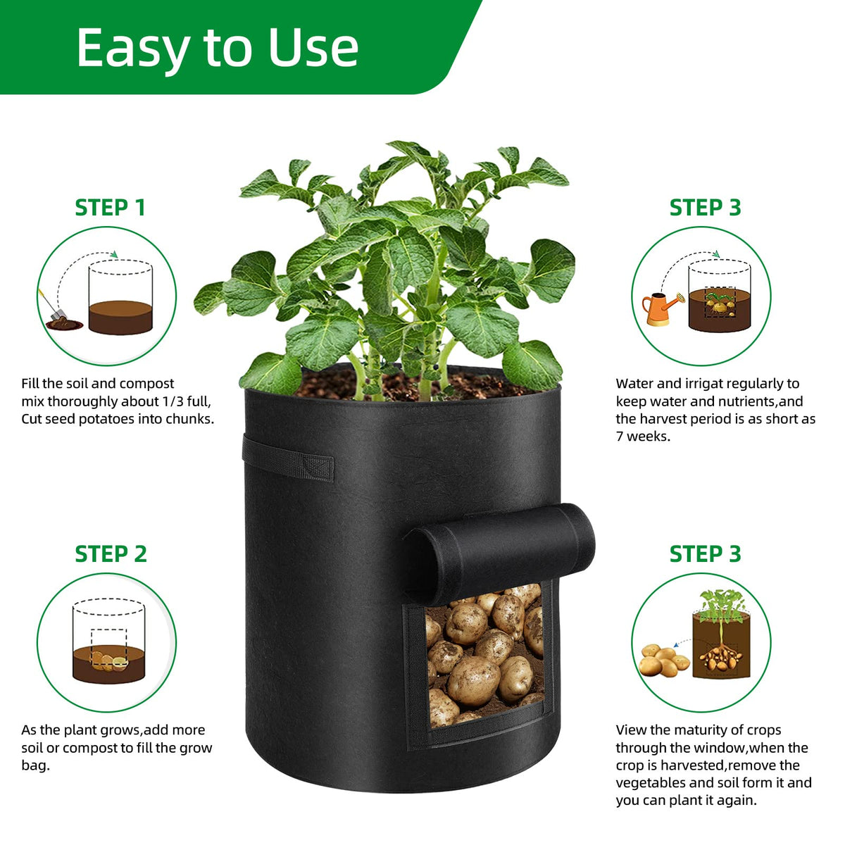 BIJOKETTEN versatile planter shown in outdoor garden for vegetable growing.