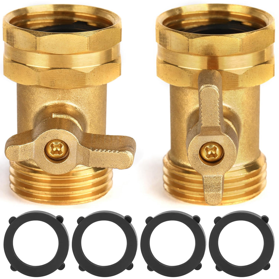 Bilal 2-pack garden hose shut-off valve with extended handle for easy control