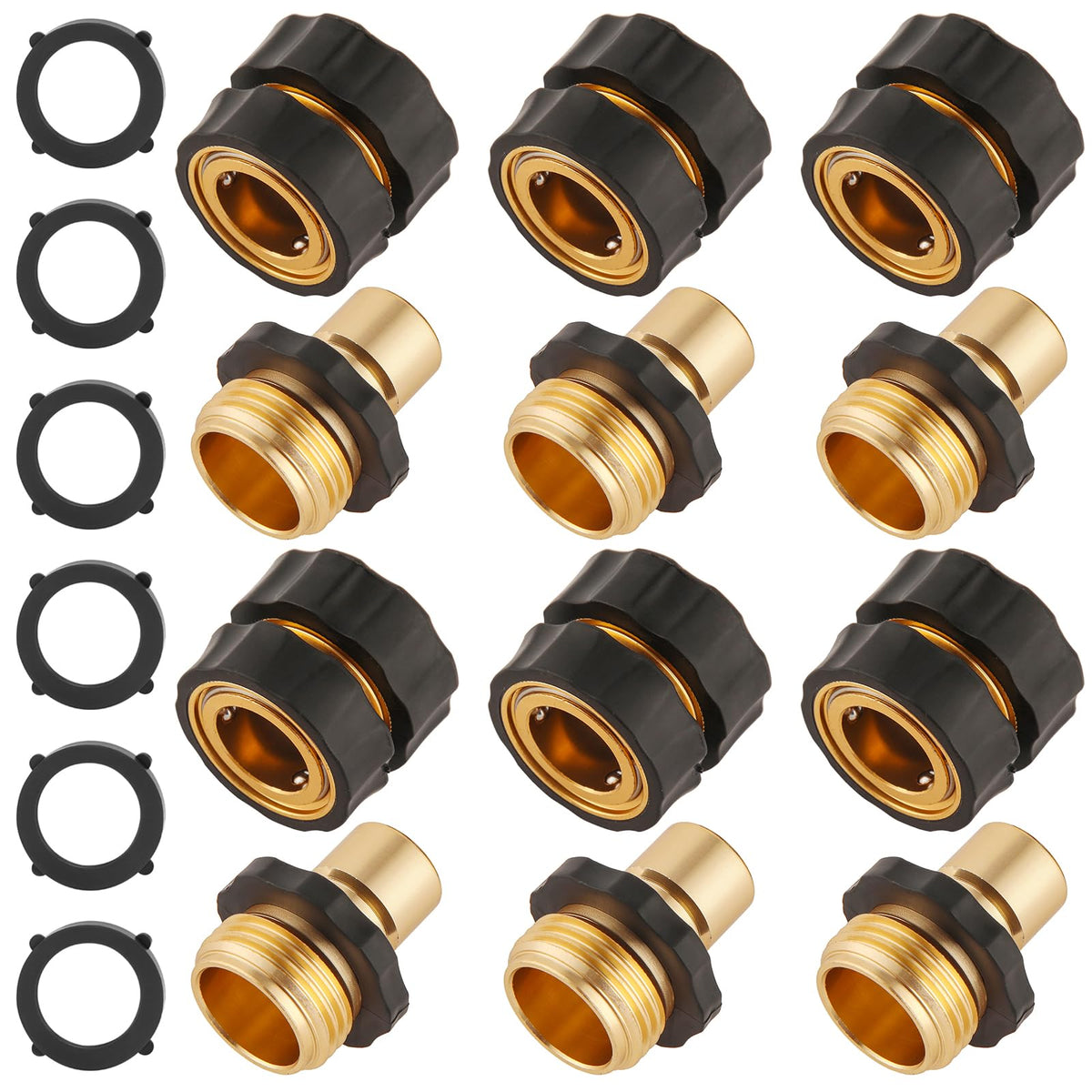 Bilal 6-set quick-connect fittings for hose facilitate quick setup and maintenance.