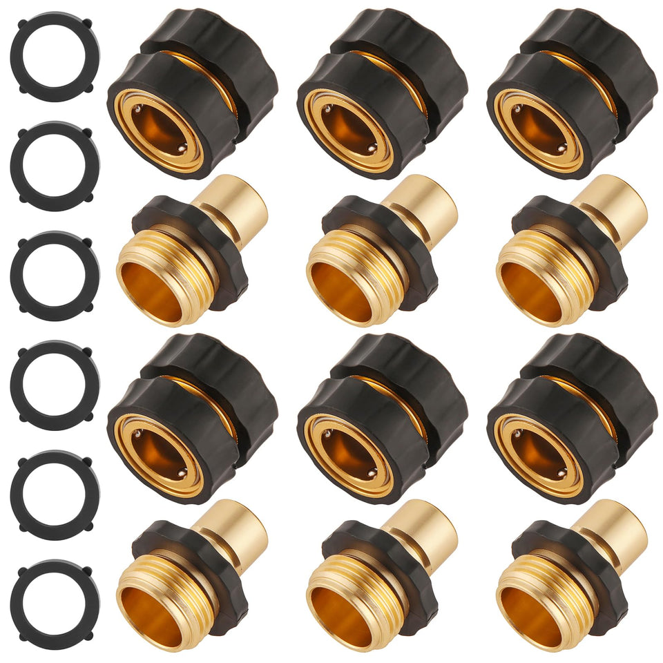 Bilal 6-set quick-connect fittings for hose facilitate quick setup and maintenance.