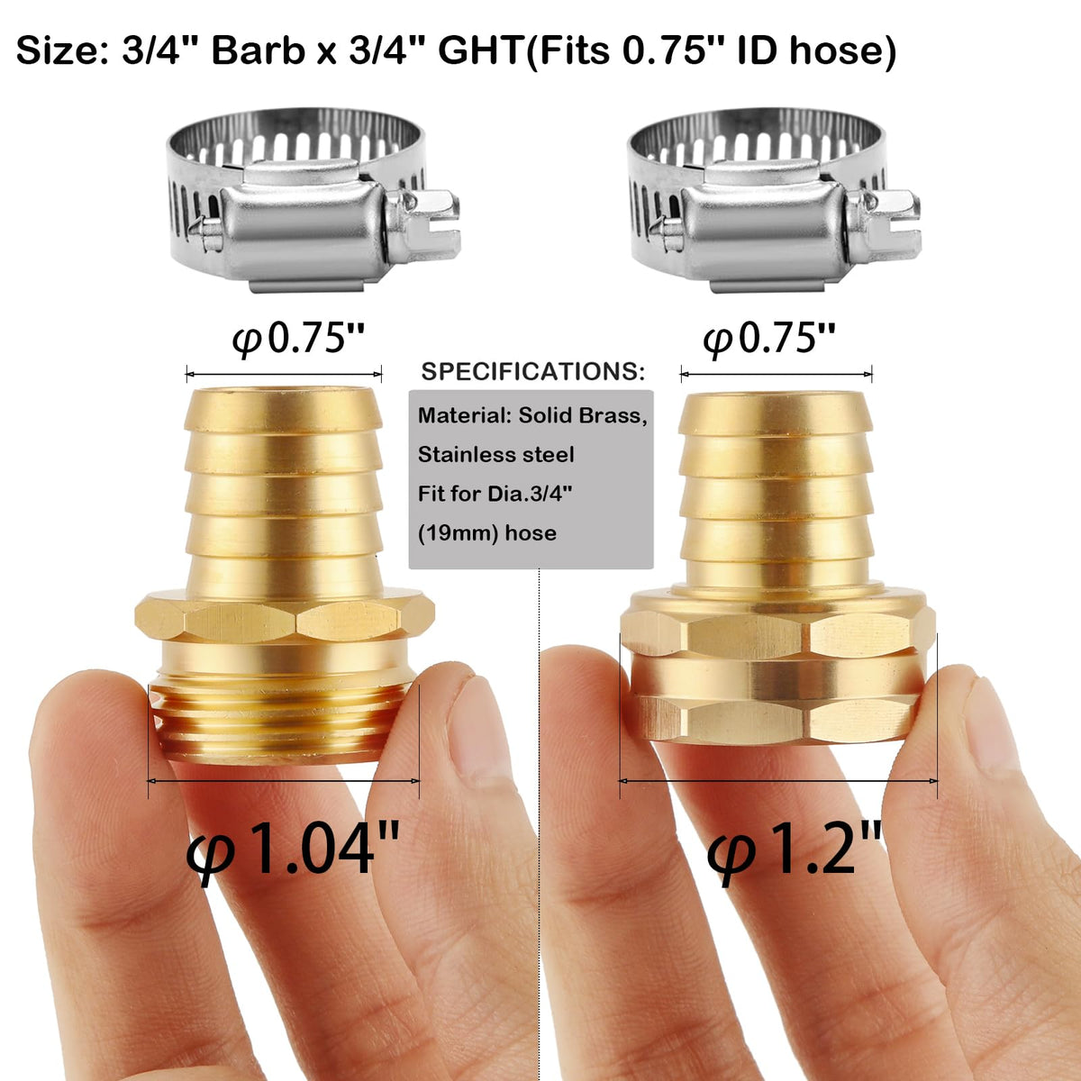BILAL brass garden hose connectors 3-4 barb female deliver secure leak-free joins