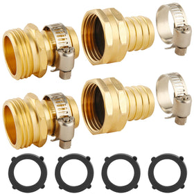 BILAL brass garden hose repair kit two-set with clamps for a tight seal