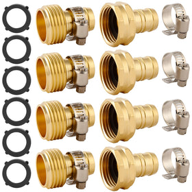 BILAL brass garden hose repair kit with four connectors for quick, secure repairs