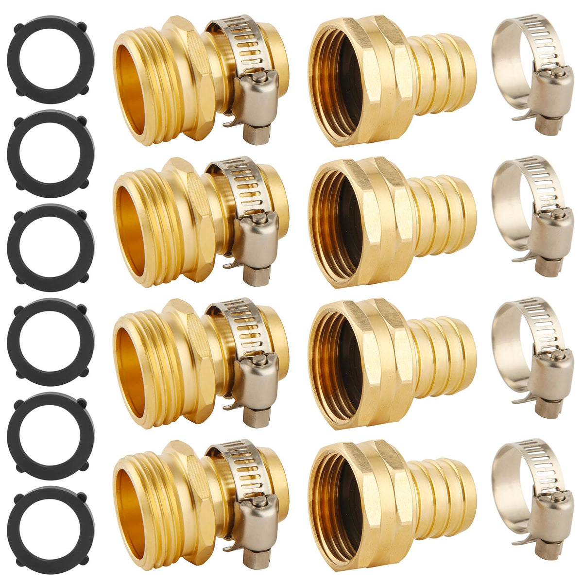 BILAL brass garden hose repair kit four-set packaging shows durable fittings