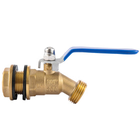 Bilal brass water spigot quarter-turn for durable rain barrel control