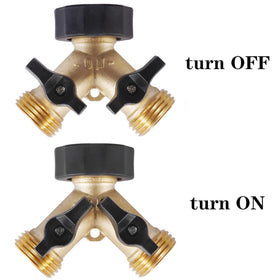 Bilal easy grip handle hose adapter eases operation during long watering tasks.
