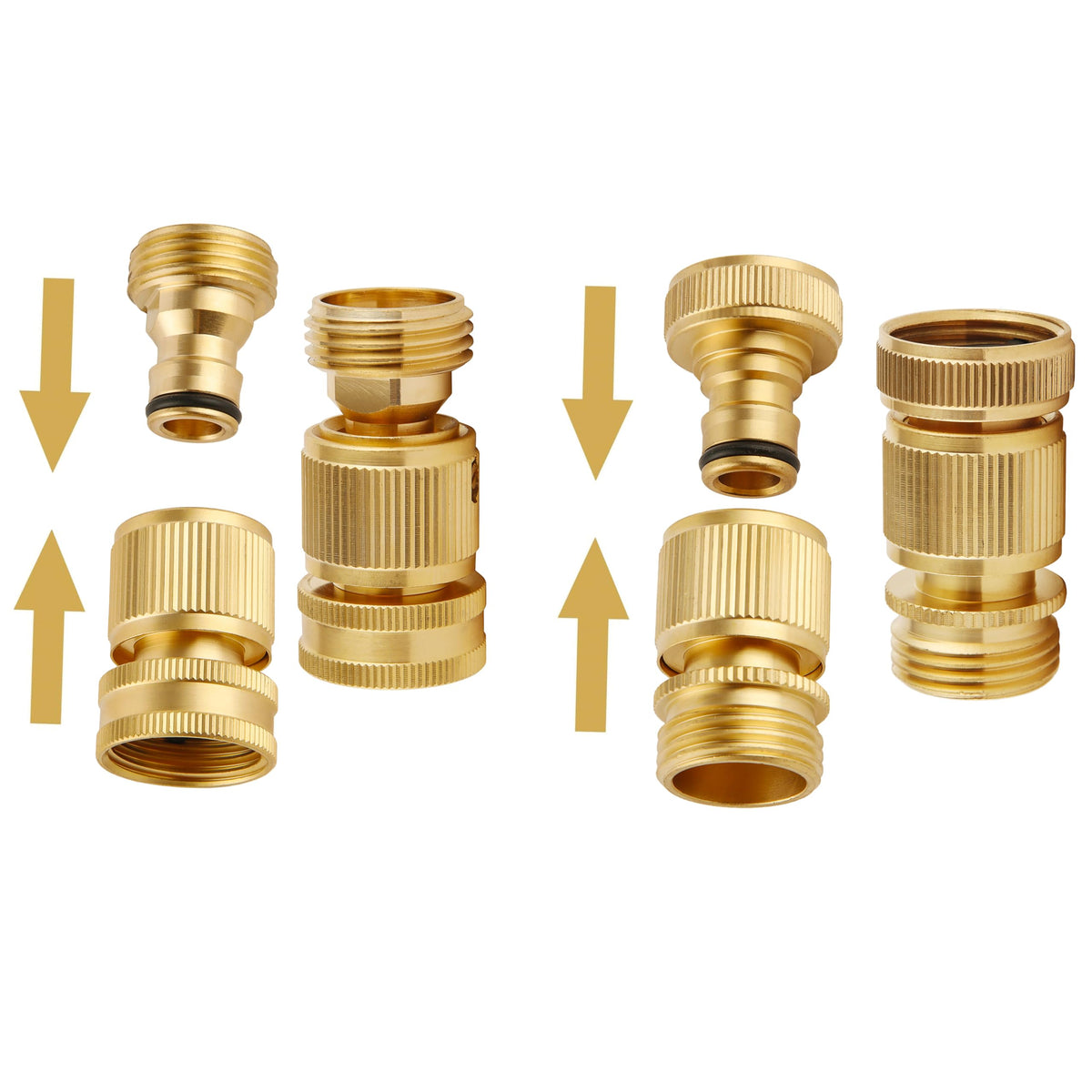 BILAL faucet-to-hose connection demonstrating quick secure attachment.