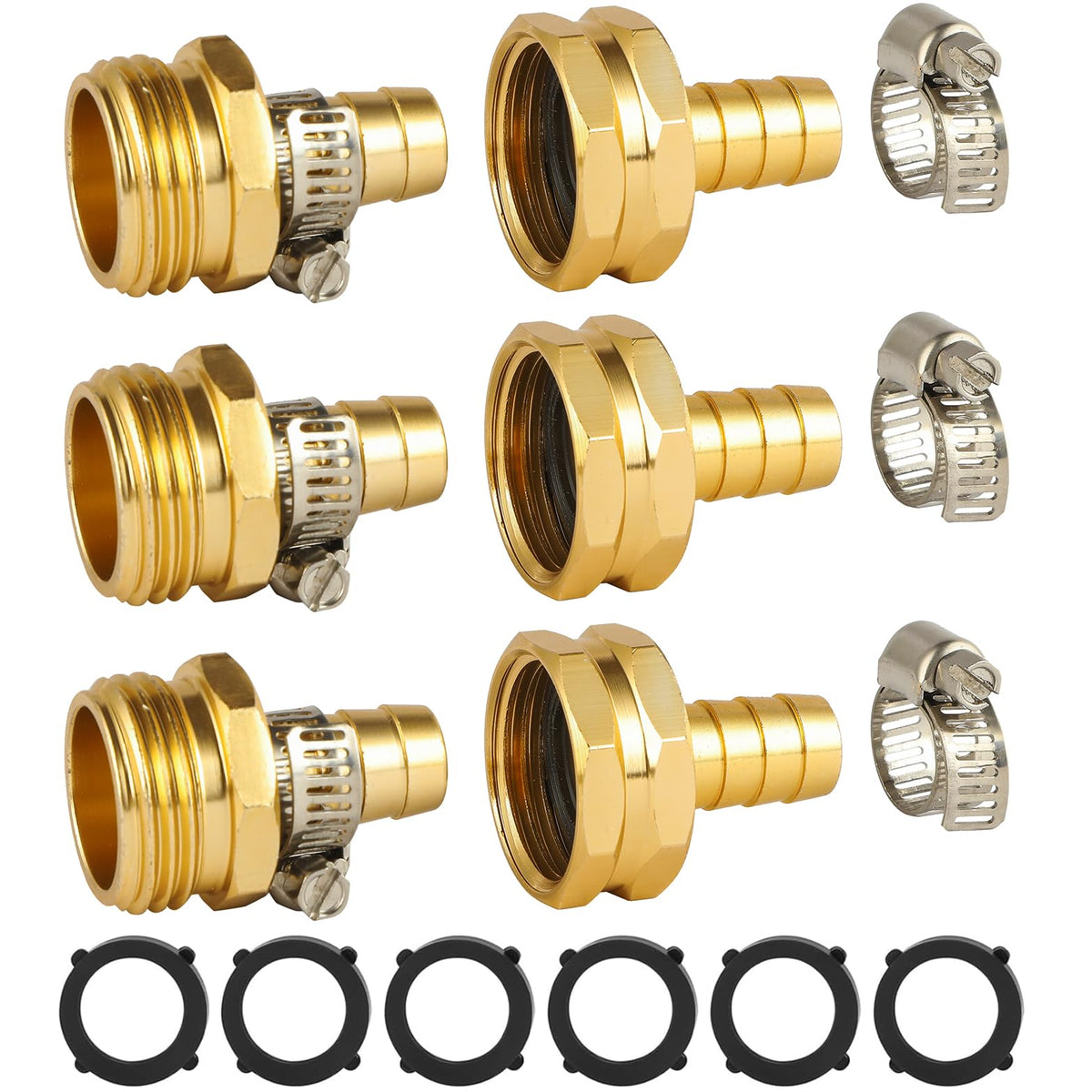 Bilal garden hose repair kit connectors show a quick, leak-free repair capability.