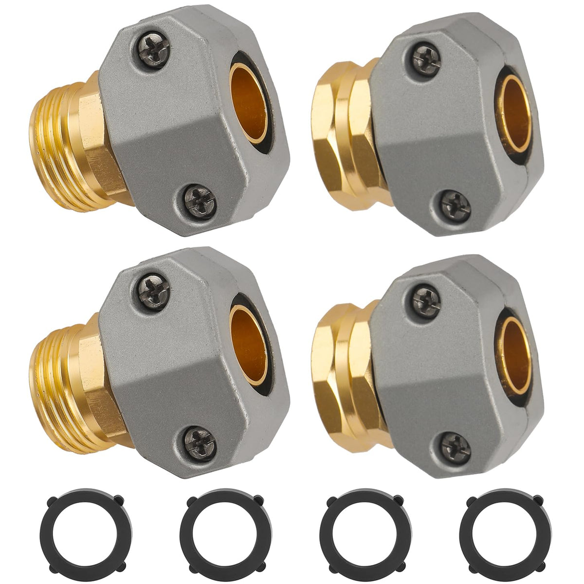 Bilal garden hose repair kit overview showing durable aluminum connectors for quick fixes