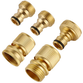BILAL quick connect kit assembled on hose with secure brass fittings.