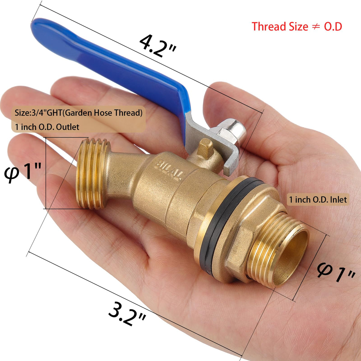 Bilal rain barrel bulkhead fitting creates a secure hose connection