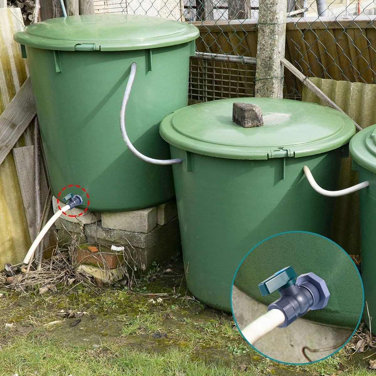 BILAL Rain barrel installation setup illustrating easy installation