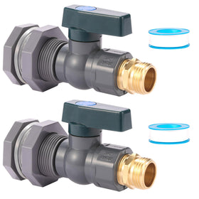 BILAL Rain Barrel Spigot Kit - 2-Set 3/4-Inch, ideal for garden water access