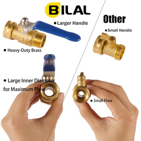 Bilal rotating female end valve showcased for quick, secure hose connections and installation.