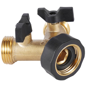 Bilal water spigot splitter helps maintain flow to two hoses with reliable seals.