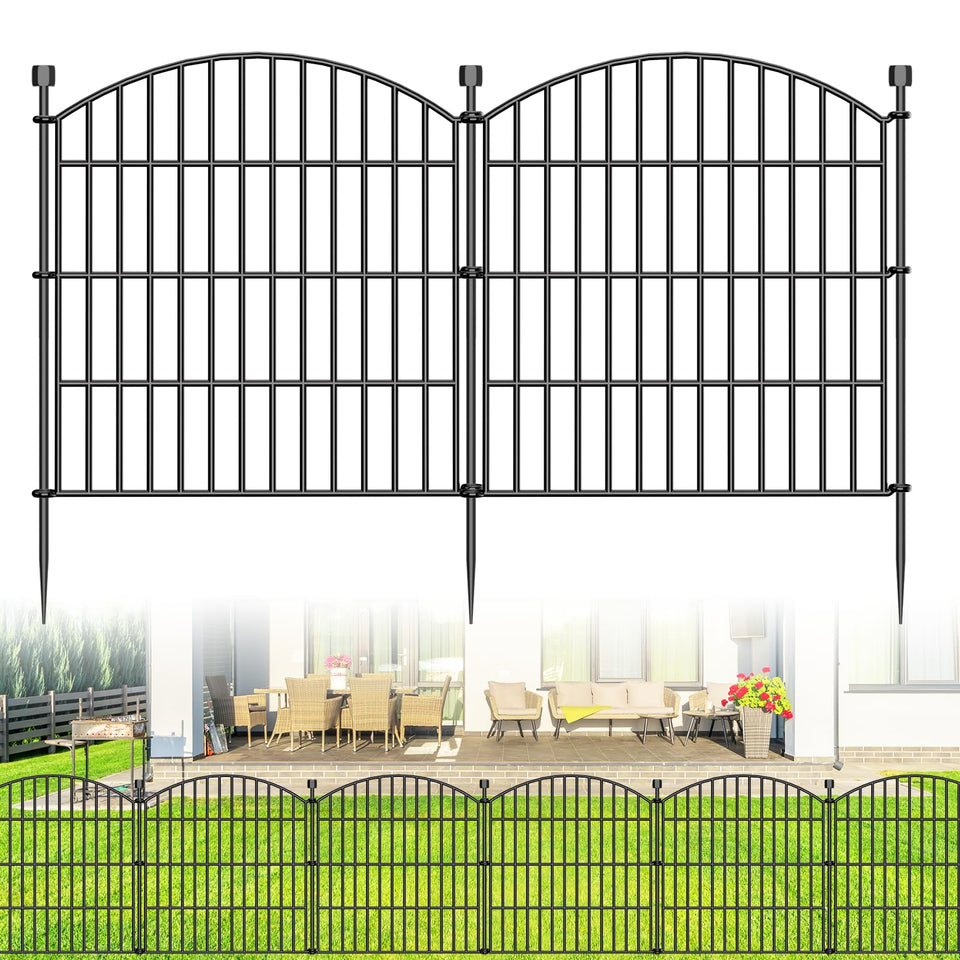 Bilibompa no-dig fence panel 24-inch arch protects garden beds from rabbits and stray pets