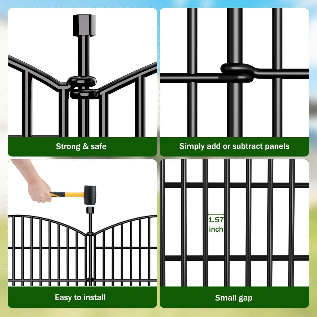 Bilibompa decorative fence at patio edge adding functional border