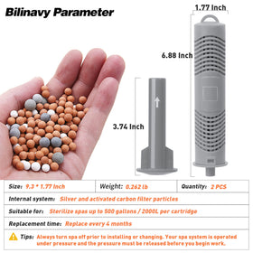 Bilinavy Spa Ag+ stick easy installation shown in filter.