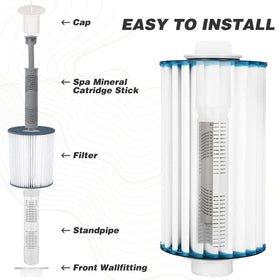 Bilinavy spa Ag+ stick visible; silver-ion release supports clearer water.