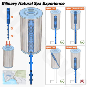 Bilinavy Spa mineral stick blue demonstrates extended life in hot tub filtration.