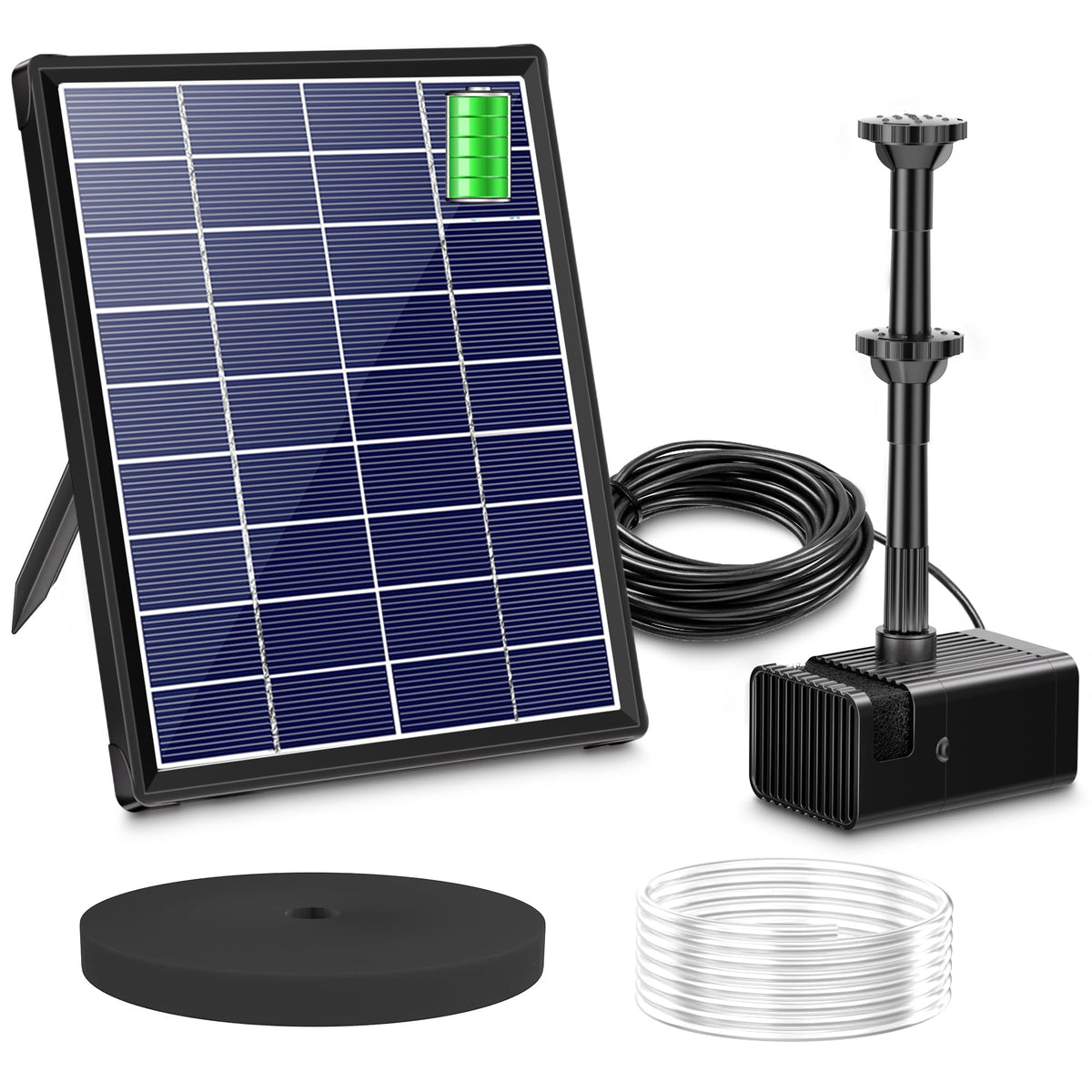 Biling 5.5W solar fountain for bird bath with adjustable spray patterns
