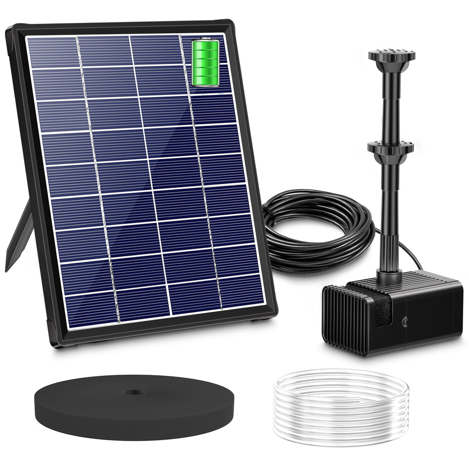 Biling 5.5W solar fountain for bird bath with adjustable spray patterns
