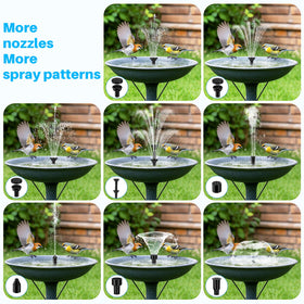 Biling fountain includes debris filter to protect the pump and extend life.
