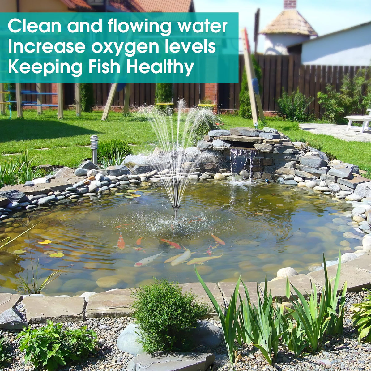 Biling bio balls and filter pads enable chemical-free, safe filtration.
